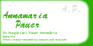 annamaria pauer business card