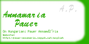 annamaria pauer business card